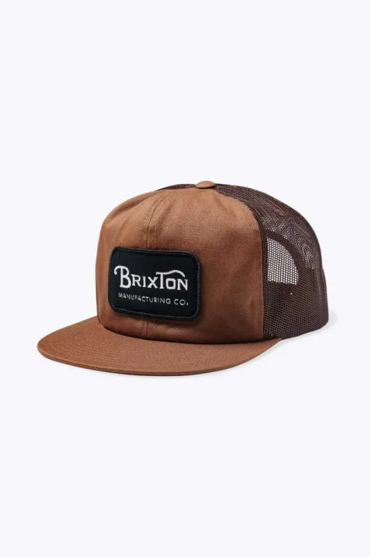 Grade Trucker Hat - Brown/Brown sold by Brixton