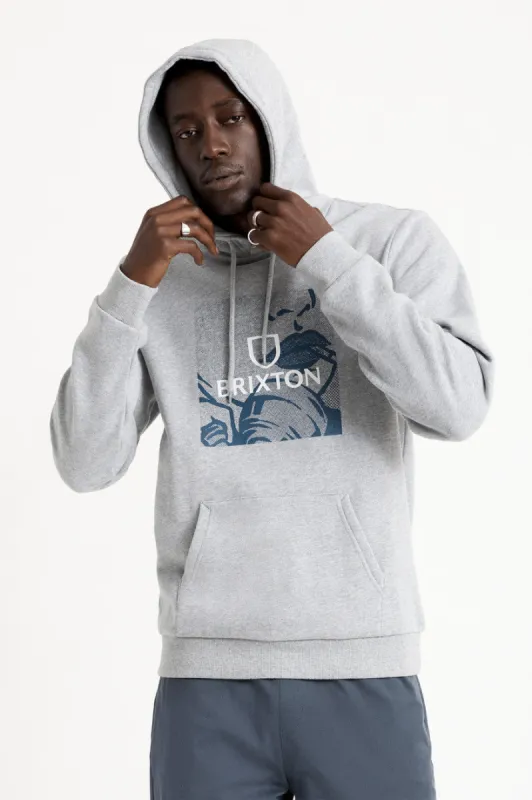 Alpha Square Art Hood - Heather Grey sold by Brixton