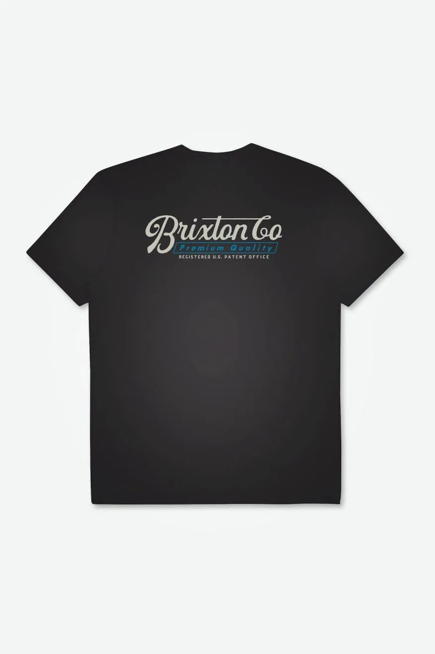Belford S/S Tailored Tee - Black sold by Brixton product image thumbnail 2