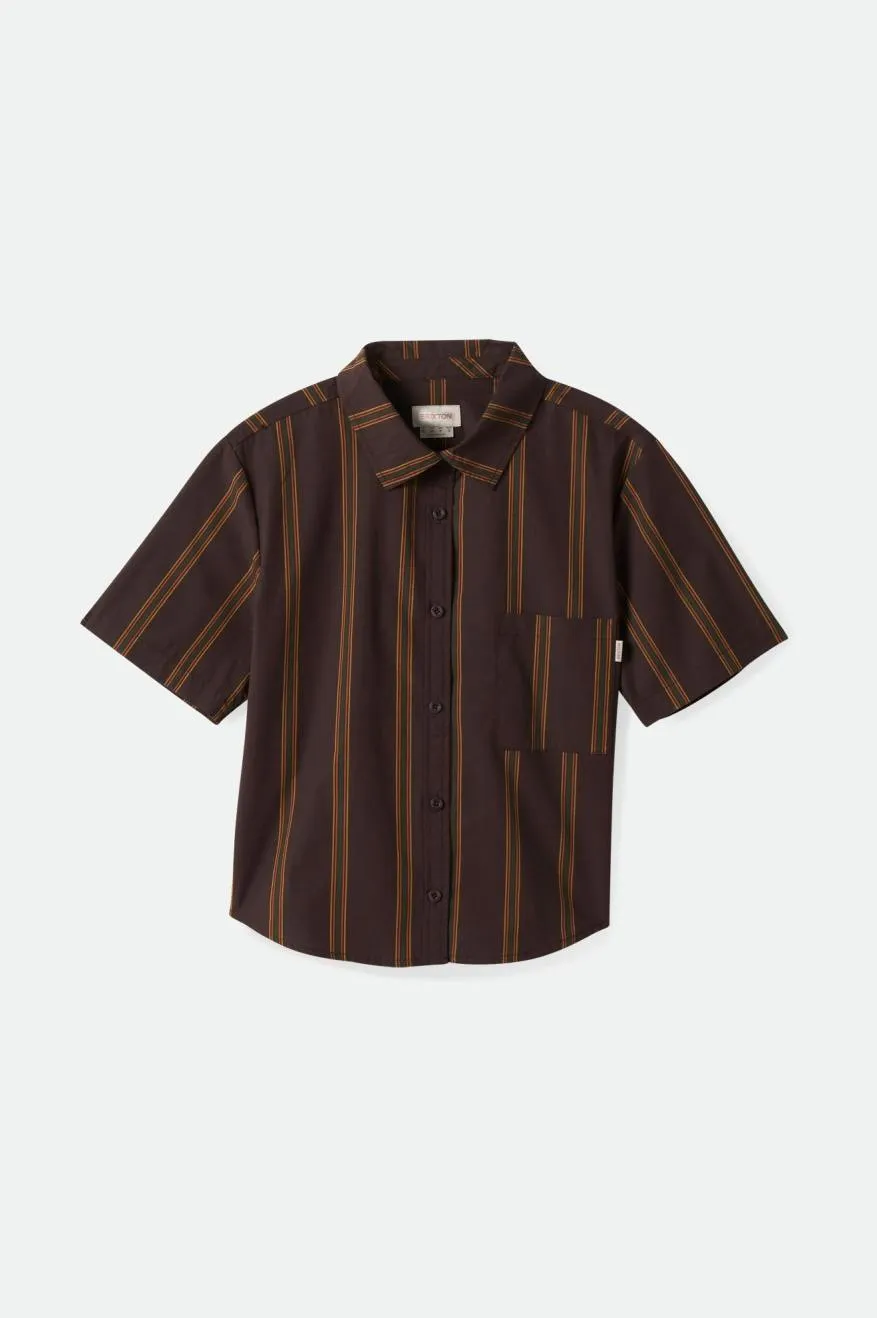 Sidney Boxy S/S Woven - Seal Brown sold by Brixton product image thumbnail 3