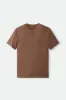 Hilt S/S Henley Knit - Dark Khaki/Brown sold by Brixton