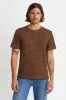 Hilt S/S Henley Knit - Dark Khaki/Brown sold by Brixton