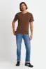 Hilt S/S Henley Knit - Dark Khaki/Brown sold by Brixton