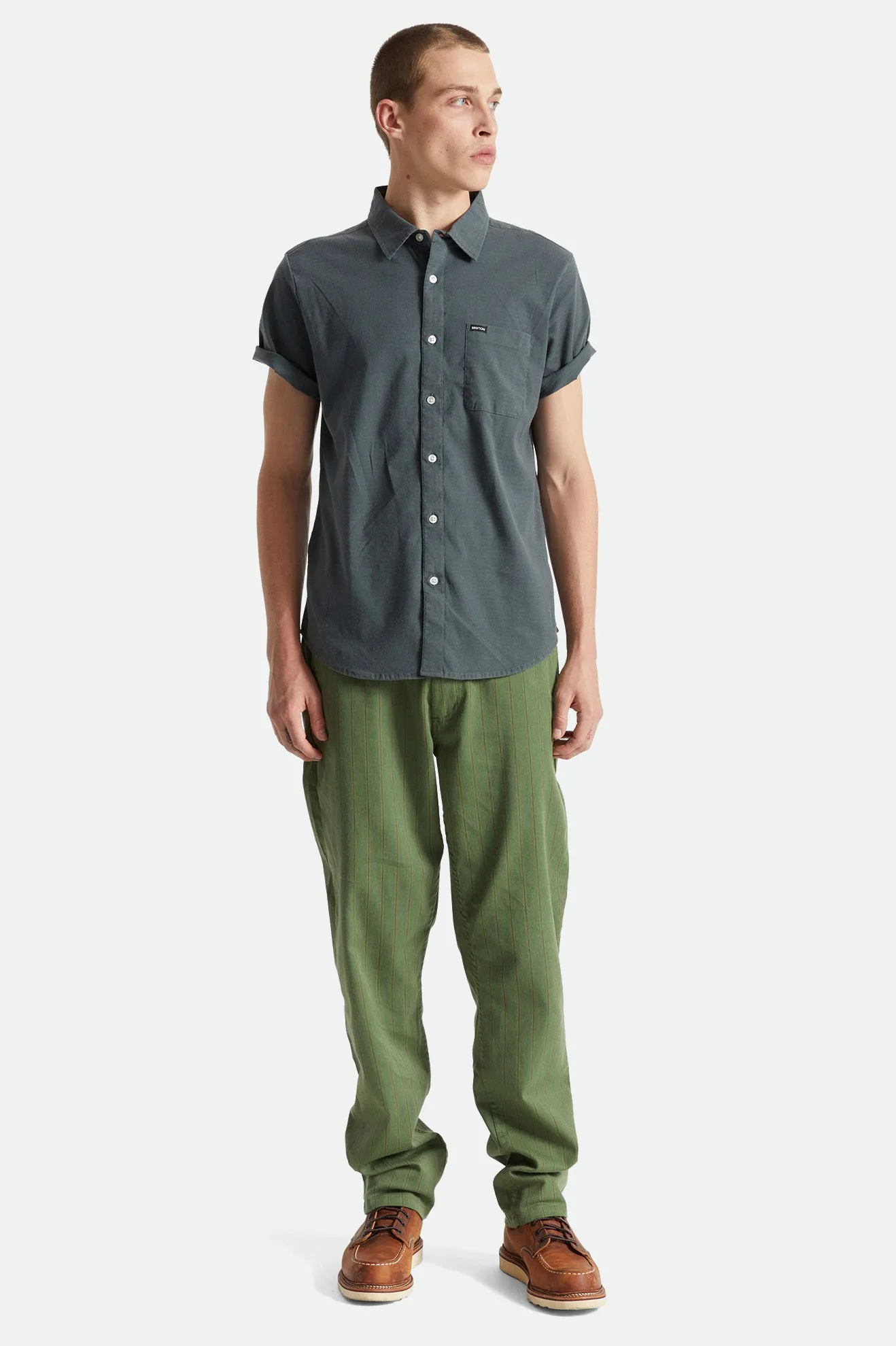 Choice Chino Pant - Clover Green Stripe sold by Brixton product image thumbnail 2