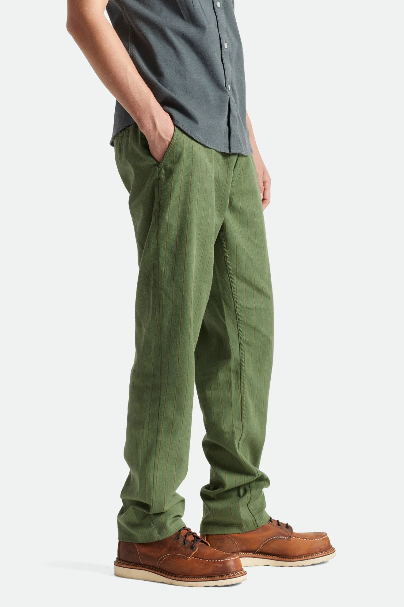 Choice Chino Pant - Clover Green Stripe sold by Brixton product image thumbnail 3