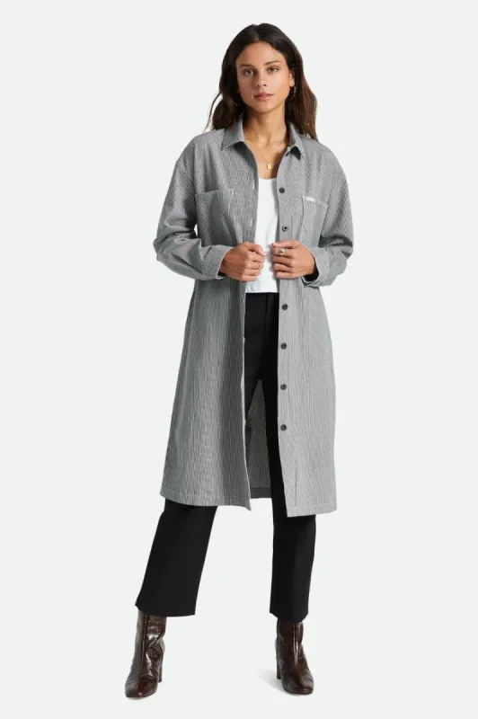 Sorrento Duster - Black/Off White sold by Brixton