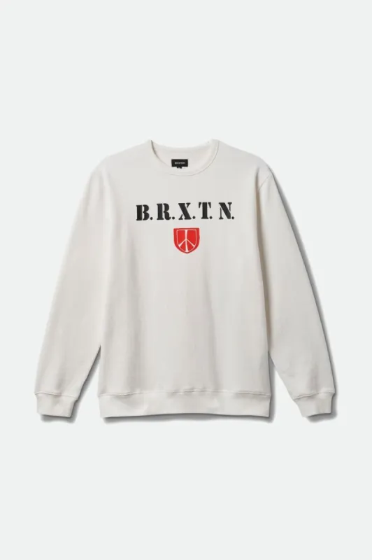 Peace Shield Crew - Off White made by Brixton