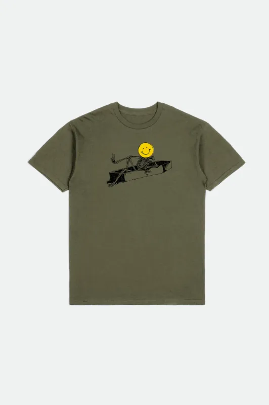 News S/S Standard Tee - Military Olive sold by Brixton