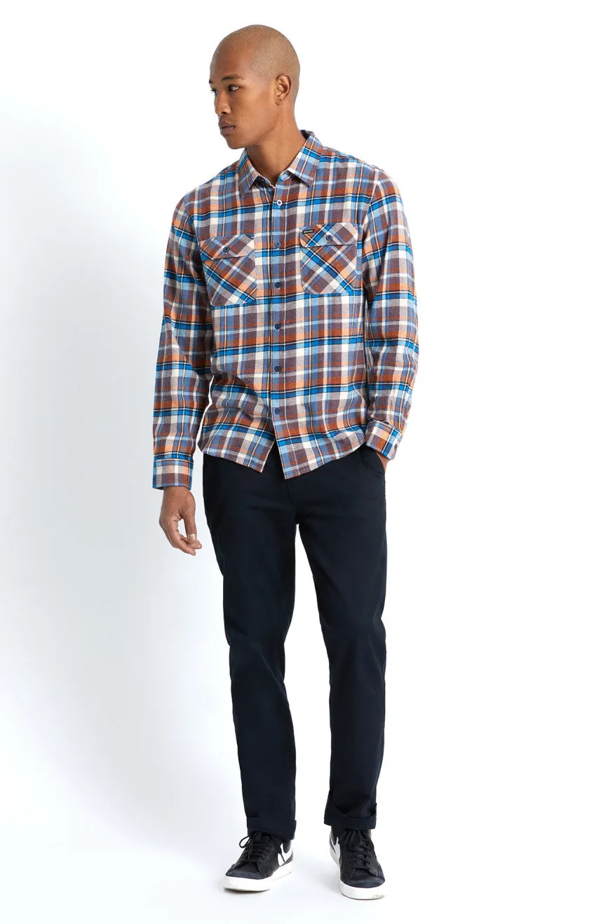Bowery Lightweight L/S Flannel - Blue/Orange sold by Brixton product image thumbnail 2