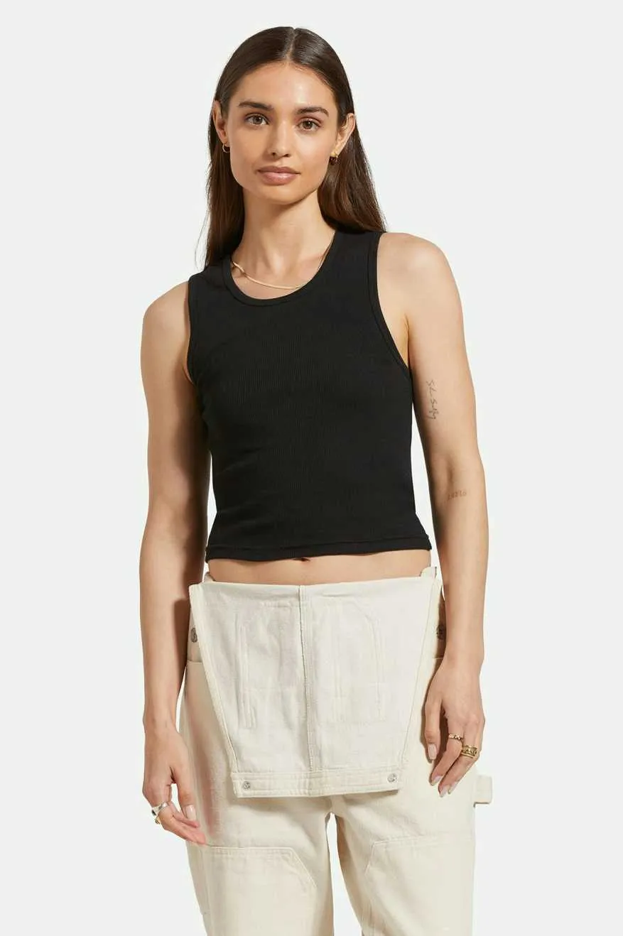 Classic Organic A-Tank - Black sold by Brixton