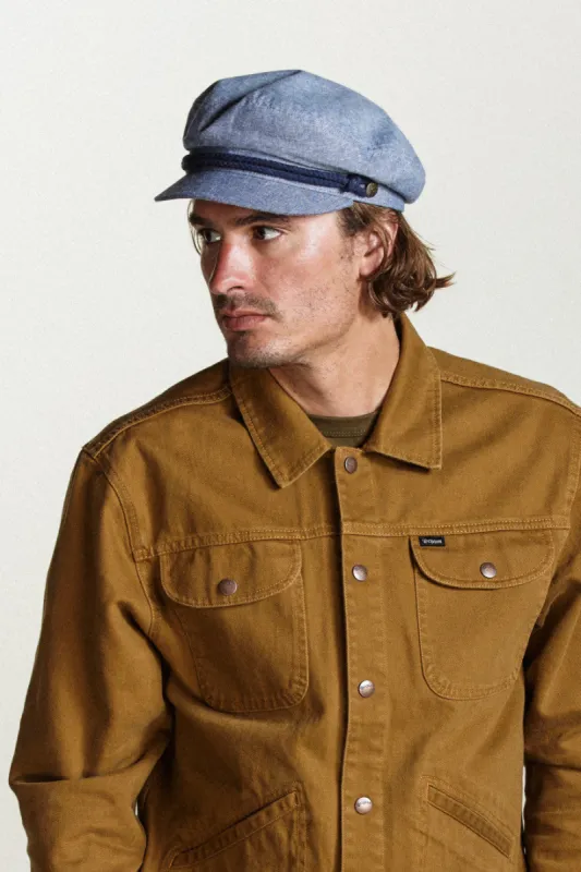 Fiddler Cap - Light Blue/Navy sold by Brixton