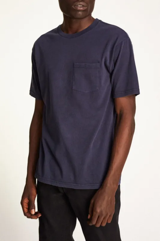 Basic S/S Standard Pocket Tee - Navy sold by Brixton