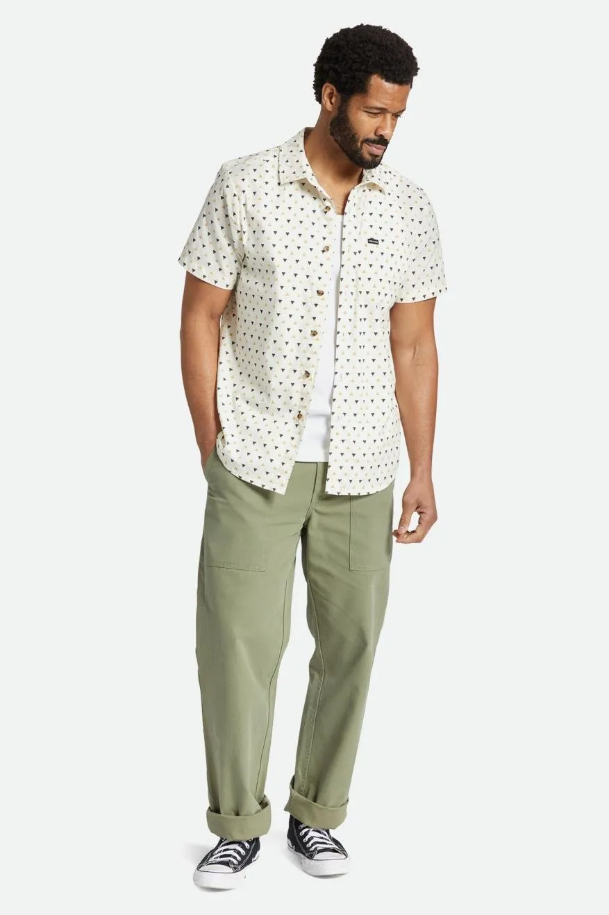 Charter Print S/S Woven - Off White/Straw/Dark Earth sold by Brixton product image thumbnail 3