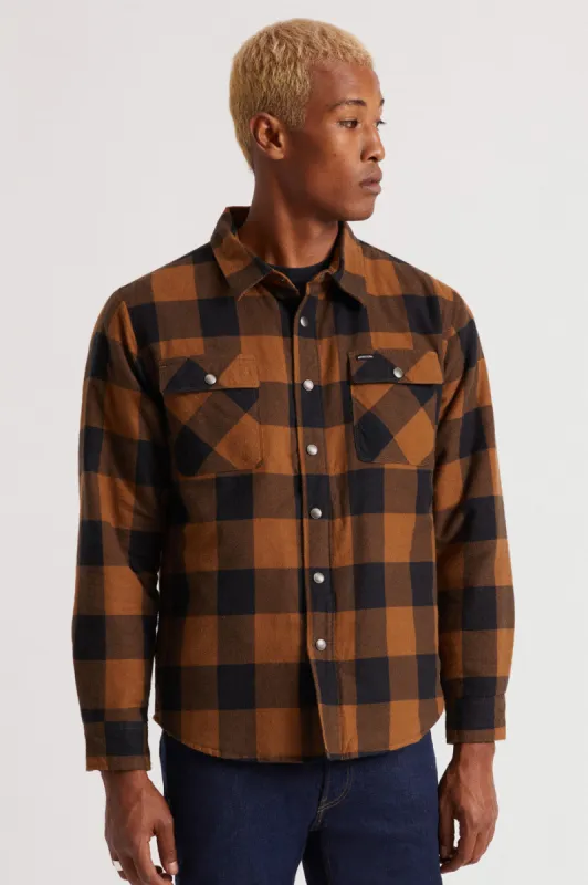 Bowery Lined L/S Flannel - Navy/Copper sold by Brixton