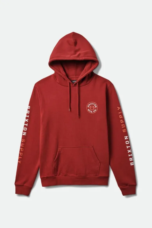Crest Hood - Island Berry/Burnt Orange/White sold by Brixton