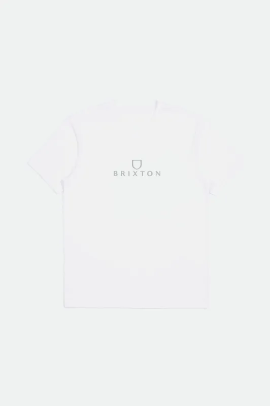 Alpha Thread S/S Standard Tee - White/White sold by Brixton