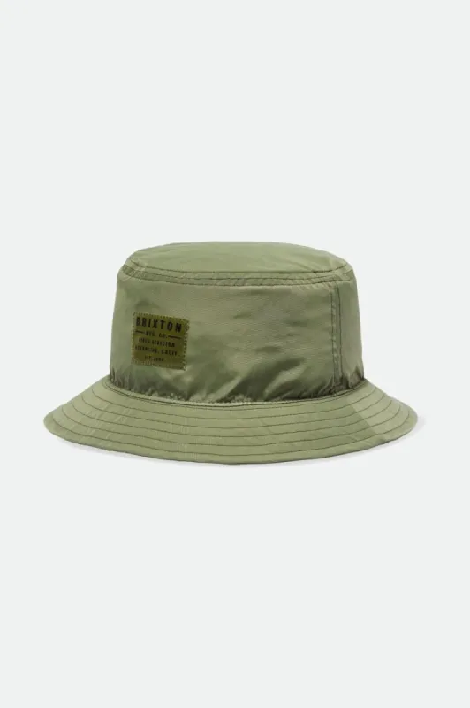 Vintage Nylon Packable Bucket Hat - Olive Surplus sold by Brixton