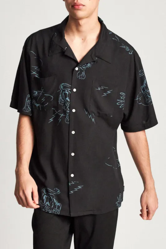 Cruze S/S Woven - Black/Blue made by Brixton