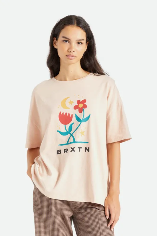 Moonlight Oversized Boyfriend Tee - Rose Dust sold by Brixton