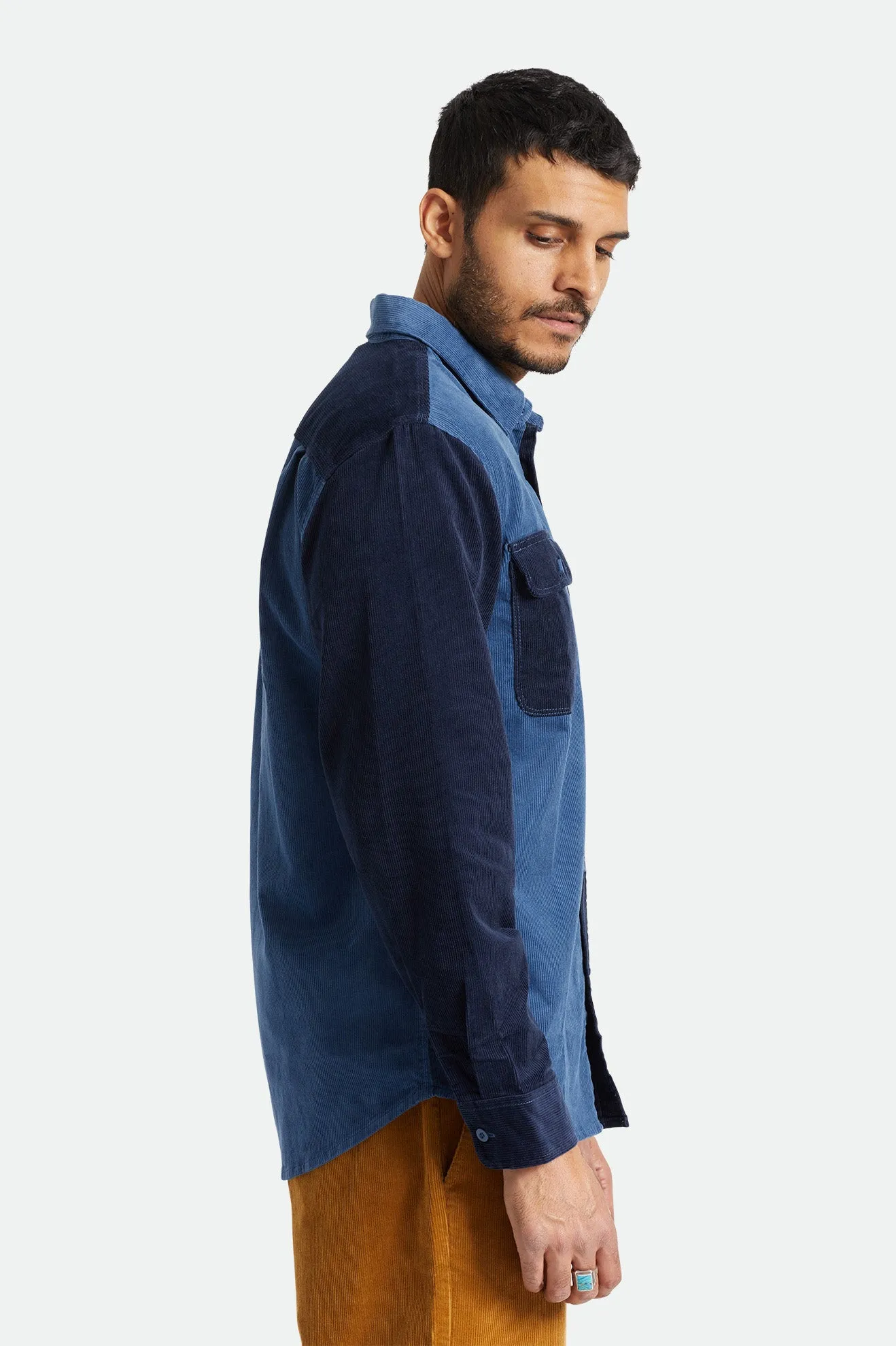 Bowery Corduroy L/S Flannel - Joe Blue/Navy sold by Brixton product image thumbnail 3