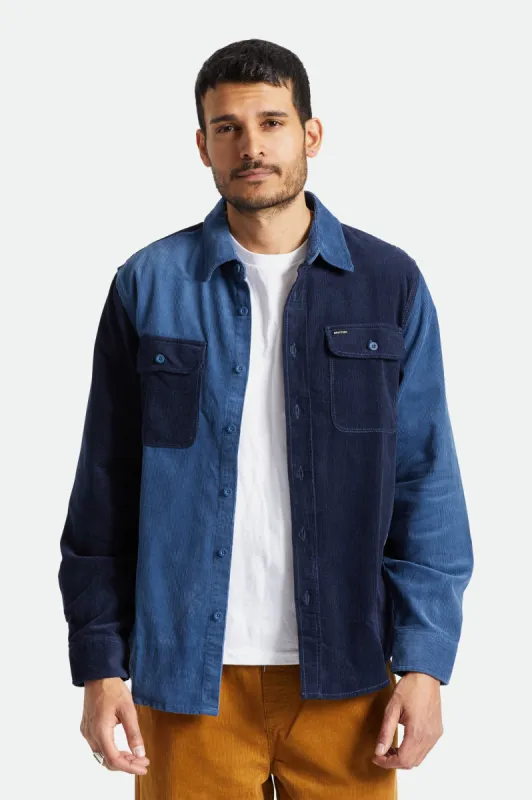 Bowery Corduroy L/S Flannel - Joe Blue/Navy sold by Brixton