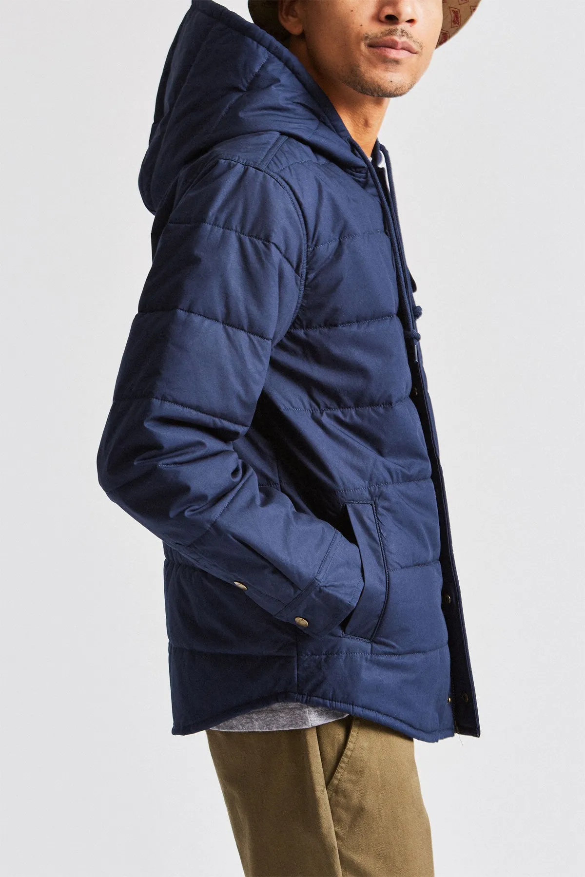Cass Hood Jacket - Navy sold by Brixton product image thumbnail 4