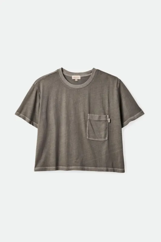 Carefree Pocket Tee - Washed Black sold by Brixton