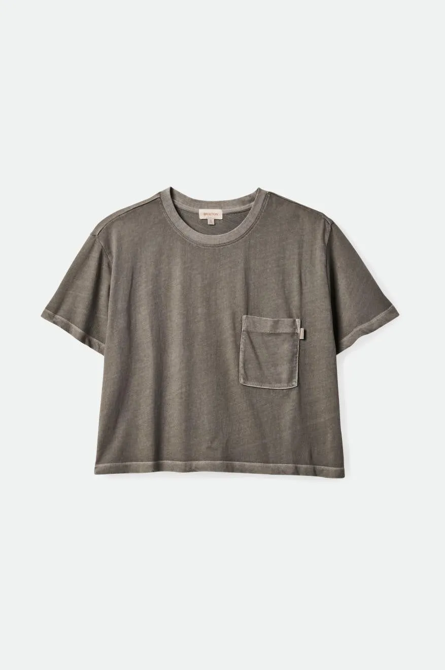Carefree Pocket Tee - Washed Black sold by Brixton