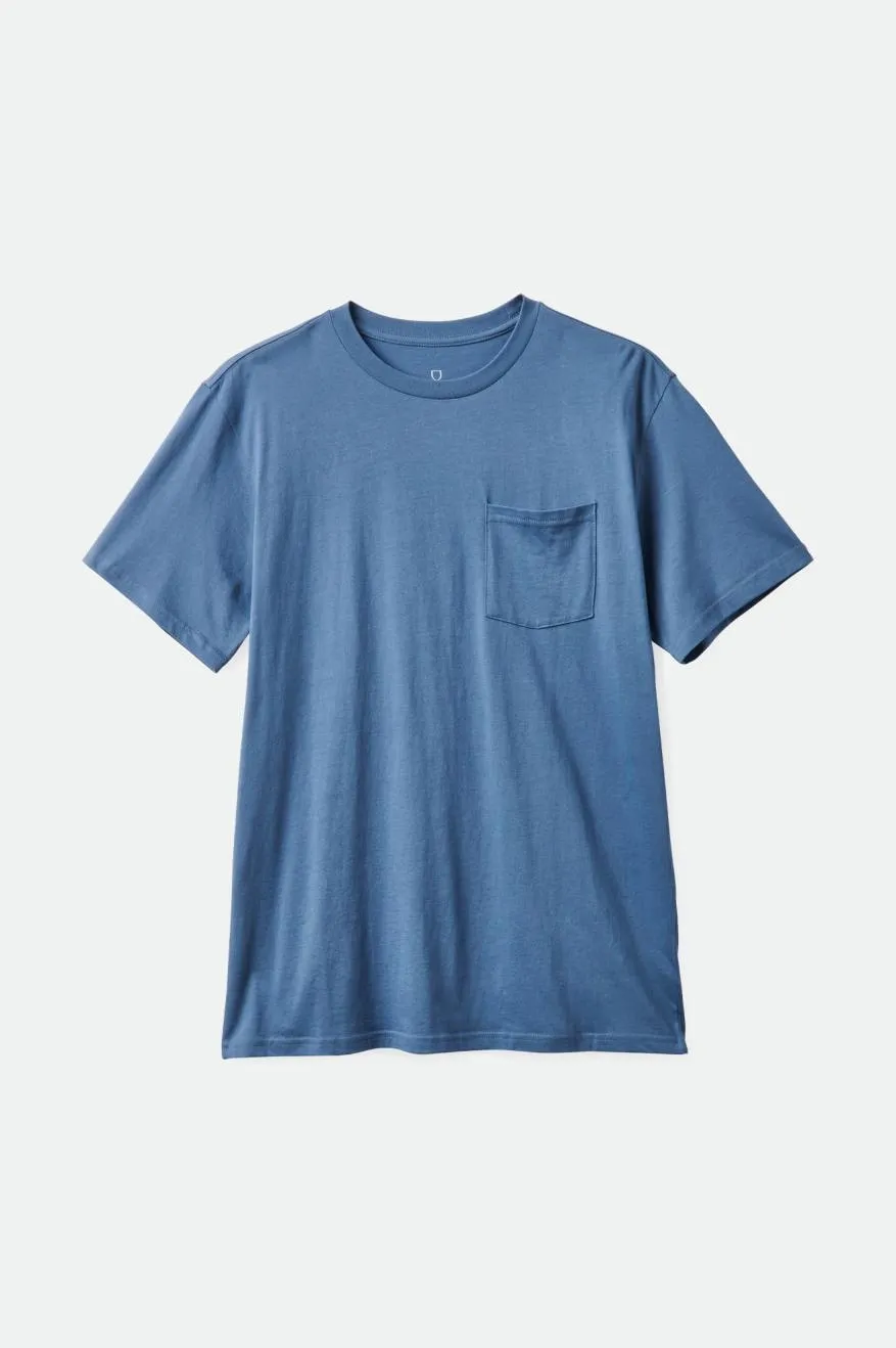 Premium Cotton S/S Pocket Tee - Pacific Blue sold by Brixton