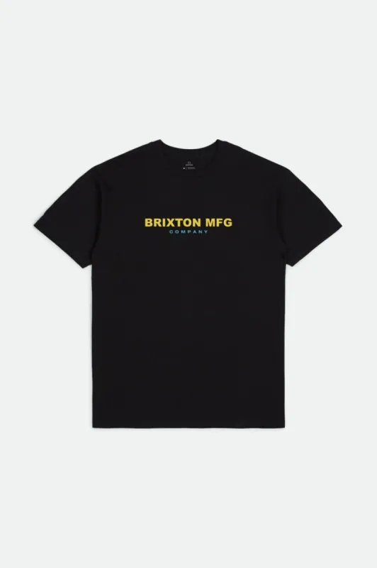 Sidewinder S/S Standard Tee - Black sold by Brixton