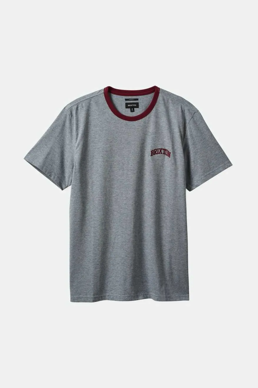 Varsity Ringer T-Shirt - Heather Grey sold by Brixton product image thumbnail 3