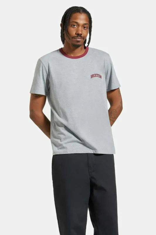 Varsity Ringer T-Shirt - Heather Grey sold by Brixton