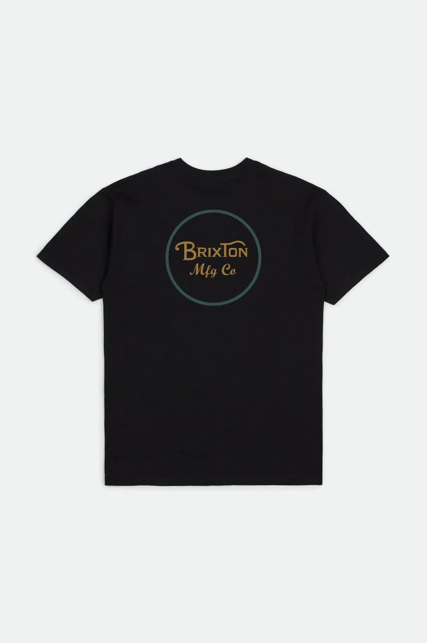 Boys Wheeler S/S Standard Tee - Black sold by Brixton product image thumbnail 2