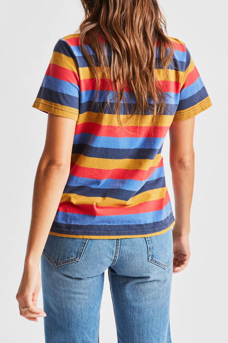 Kelley S/S Pocket Tee - Navy/Red sold by Brixton product image thumbnail 2