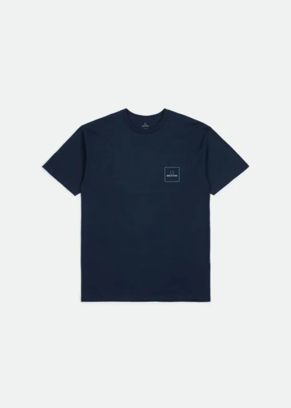 Alpha Block S/S Standard Tee - Navy sold by Brixton