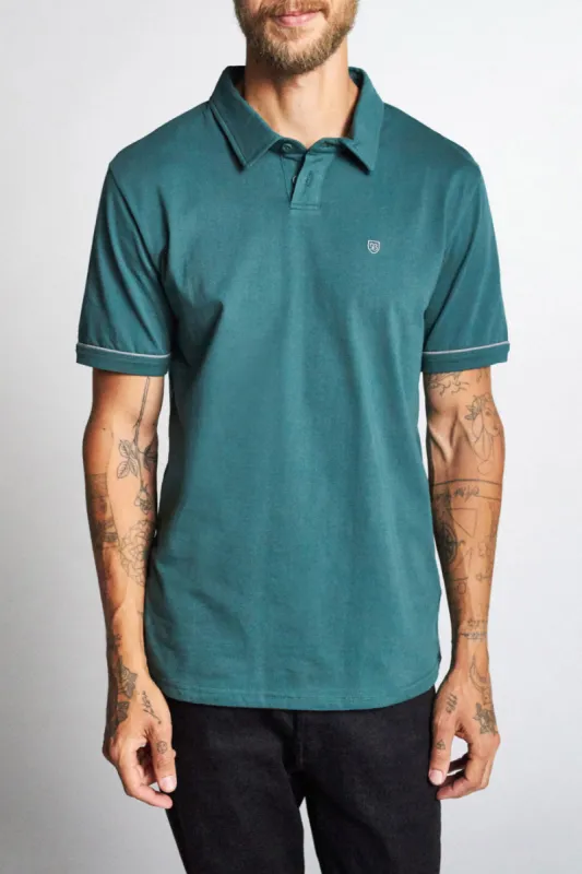 Carlos S/S Polo Knit - Emerald sold by Brixton