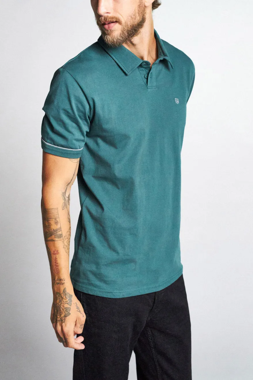 Carlos S/S Polo Knit - Emerald sold by Brixton product image thumbnail 2