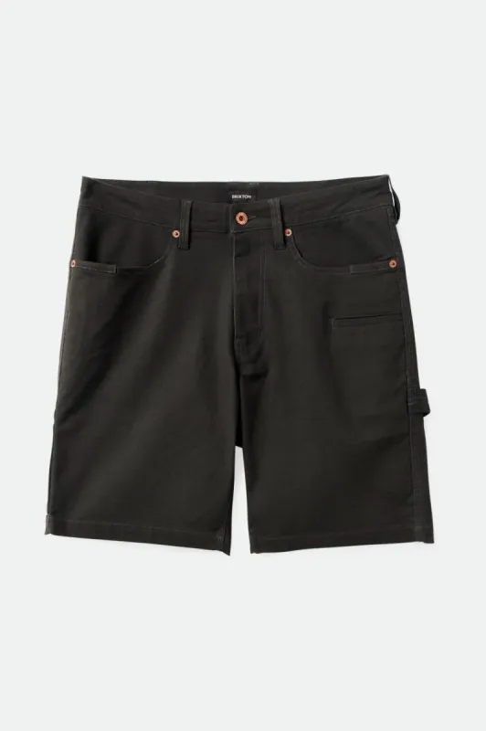 Builders Carpenter Stretch Short - Washed Black sold by Brixton