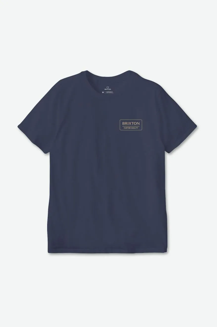 Palmer Proper S/S Standard Tee - Washed Navy/Olive Surplus/Sand sold by Brixton product image thumbnail 2