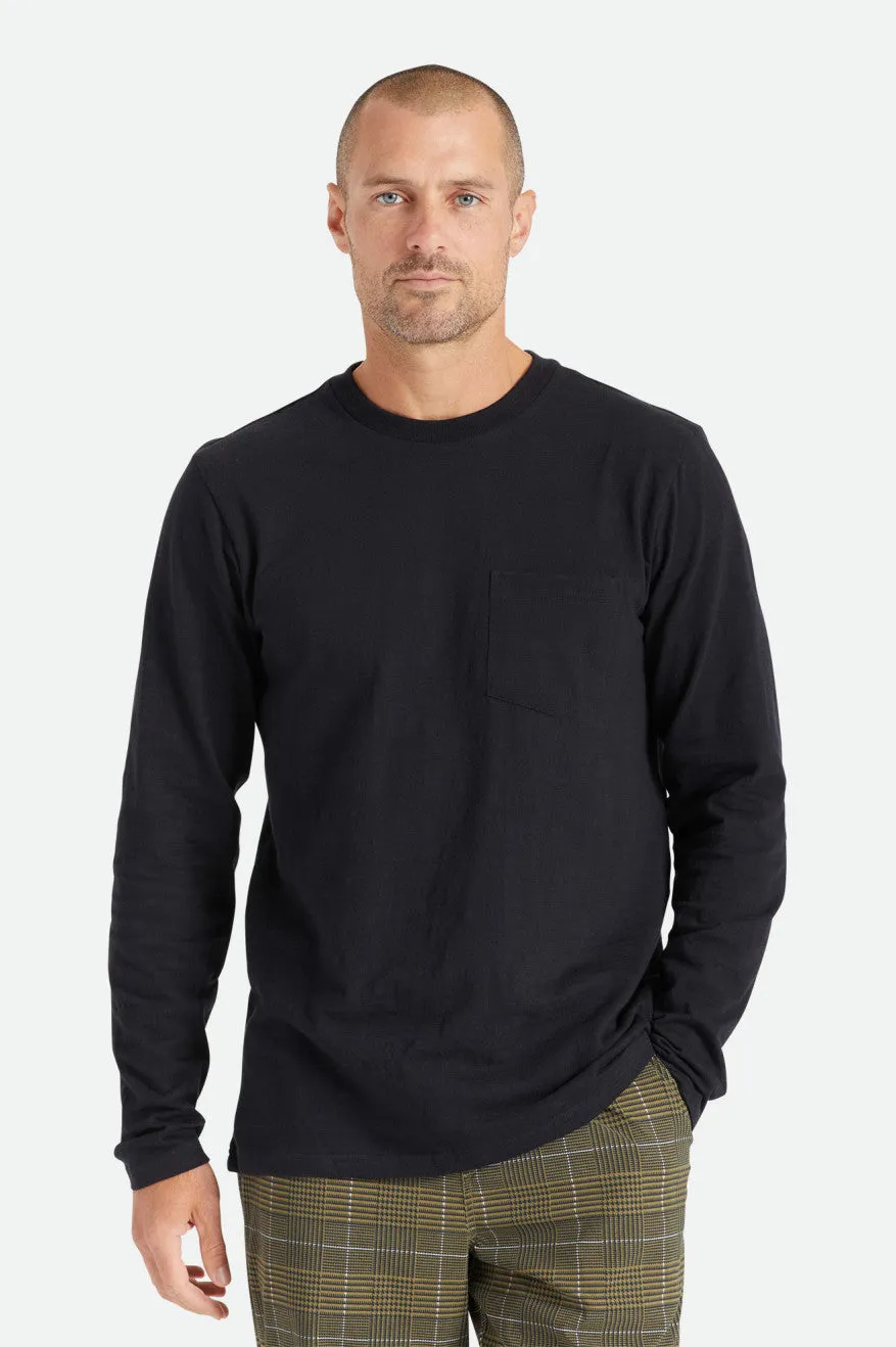 Basic Slub L/S Pocket Tee - Black sold by Brixton product image thumbnail 2