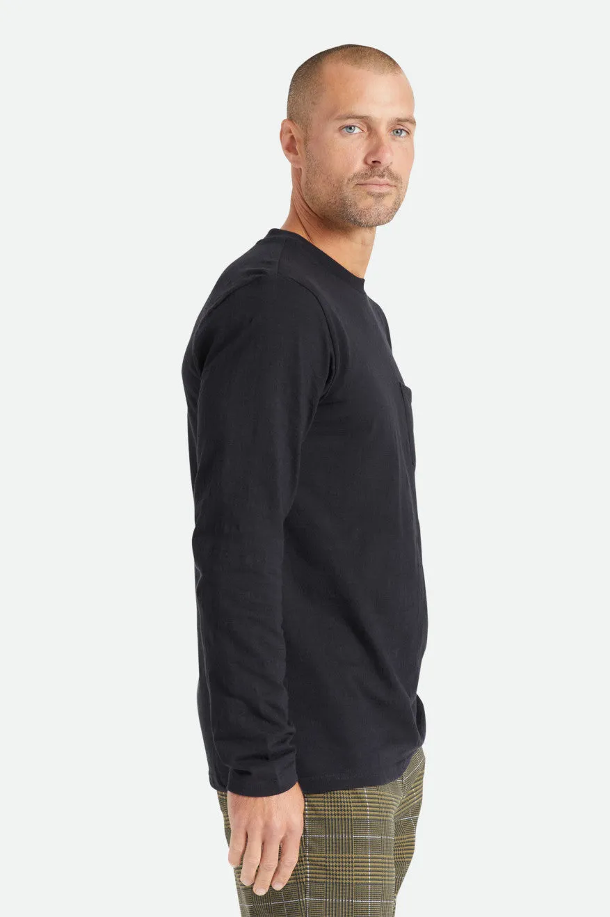 Basic Slub L/S Pocket Tee - Black sold by Brixton product image thumbnail 4