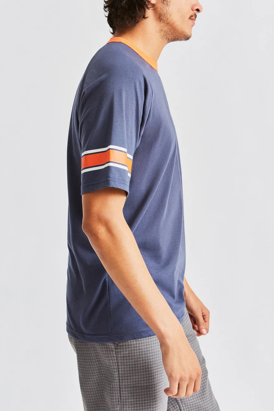 Stith II S/S Knit - Washed Navy/Tiger sold by Brixton