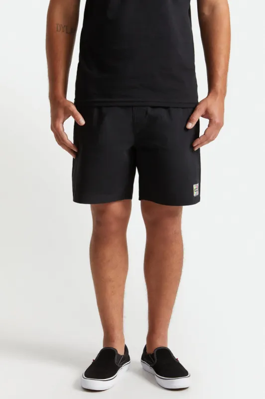 Voyage Hybrid Short - Black Service sold by Brixton