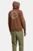 Crest Hoodie - Pinecone Brown/Rust Orange/White sold by Brixton