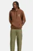 Crest Hoodie - Pinecone Brown/Rust Orange/White sold by Brixton