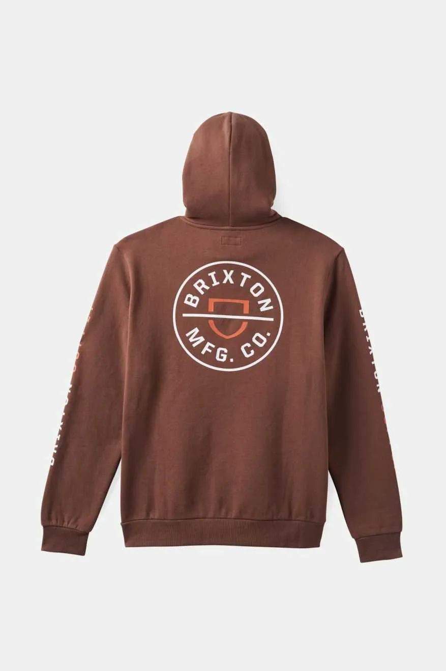 Crest Hoodie - Pinecone Brown/Rust Orange/White sold by Brixton product image thumbnail 2