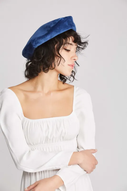 Audrey Beret - Blue Cord sold by Brixton