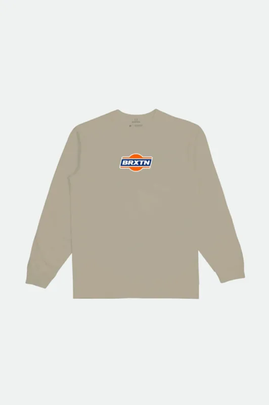 Bart L/S Standard Tee - Cream sold by Brixton