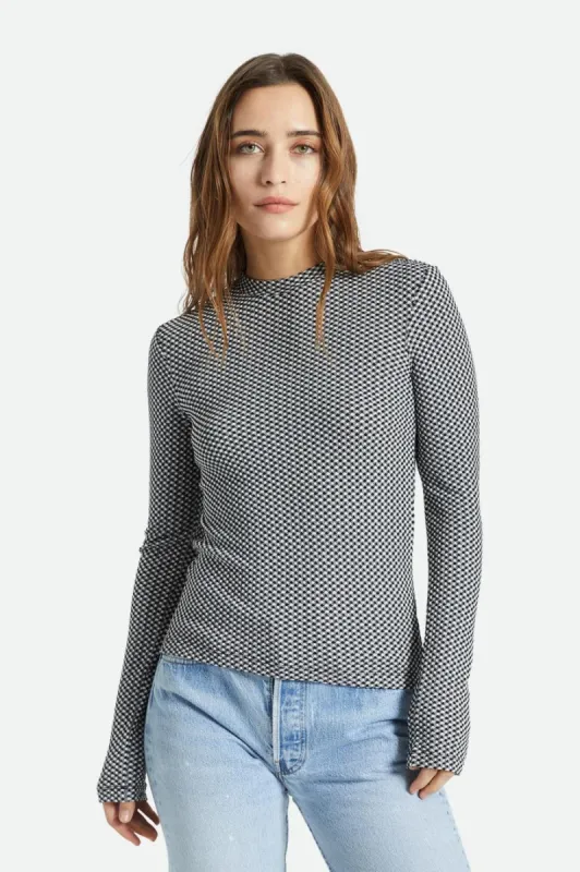 Roma Mock Neck L/S Knit - Black sold by Brixton