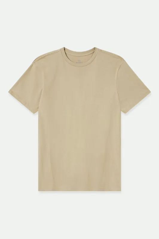 Premium Cotton S/S Tailored T-Shirt - Oatmeal sold by Brixton